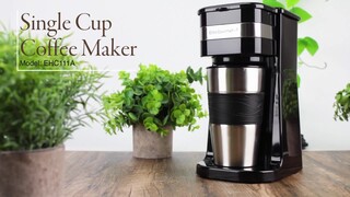 Elite Gourmet Single Serve Personal Coffee Maker with Mug 