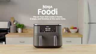 Ninja Foodi Air Fryer Two Basket 6-in-1 8-Qt Black New Open Box  622356564380