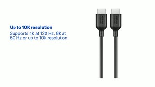 Best Buy essentials™ 6' 4K Ultra HD HDMI Cable Black BE-SF1162 - Best Buy