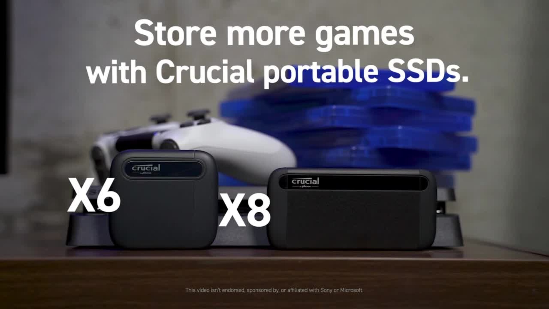 Crucial X8 2TB External USB-C 3.2 Gen 2/USB-A Portable SSD Black