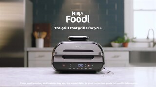 Ninja FG551 Foodi Smart XL 6-in-1 Indoor Grill with Air Fry, Roast, Bake,  Broil & Dehydrate, Smart Thermometer, Black/Silver