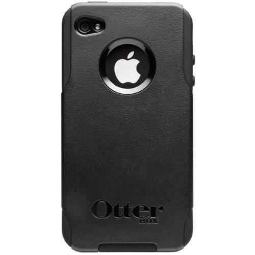 Front Standard. Otterbox - Commuter APL4-I4XXX Skin for Apple iPhone 4 - Black.