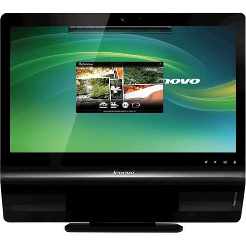 Front Standard. Lenovo - 21.5" IdeaCentre All-in-One Computer - 4 GB Memory - 640 GB Hard Drive - Black.