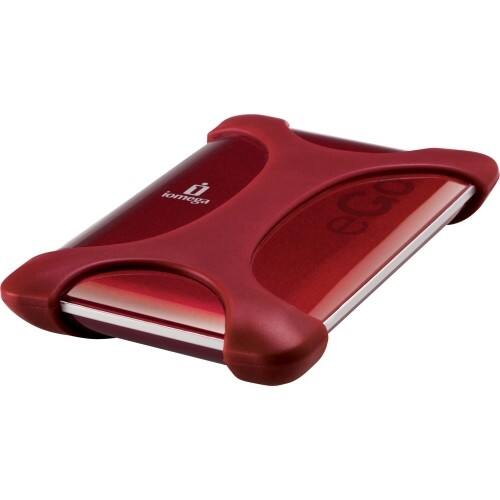 Front Standard. IOGEAR - eGo Portable 1.50 TB External Hard Drive - Ruby Red.