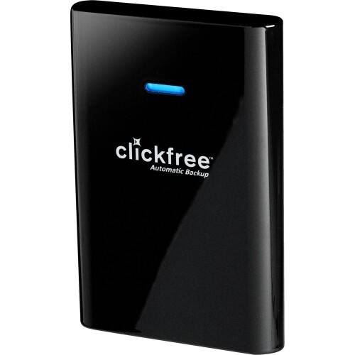 Front Standard. Clickfree - C2 Portable 1 TB 2.5" External Hard Drive - Black.