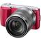 Sony - Alpha NEX-C3 16.2 Megapixel Camera (Body with Lens Kit) - 18 mm - 55 mm - Pink-Front_Standard