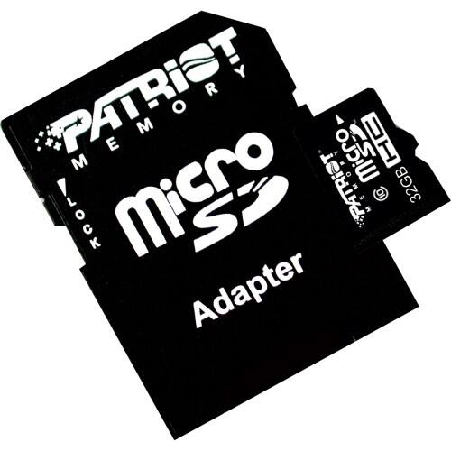 Front Standard. Patriot - PSF32GMCSDHC10 32 GB MicroSD High Capacity (microSDHC) - 1 Card.