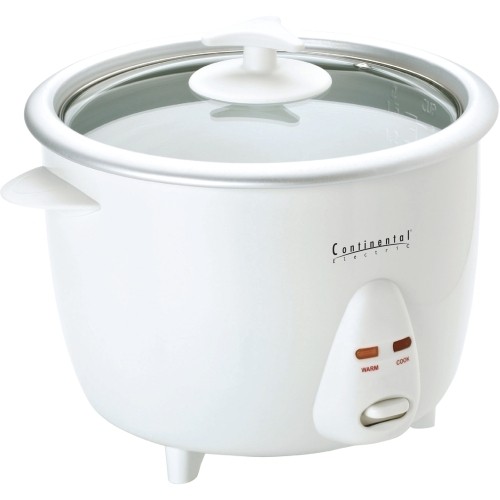Continental Electric CE23201 6 Cooker, uncooked rice, 3-Cup (Cooked), White