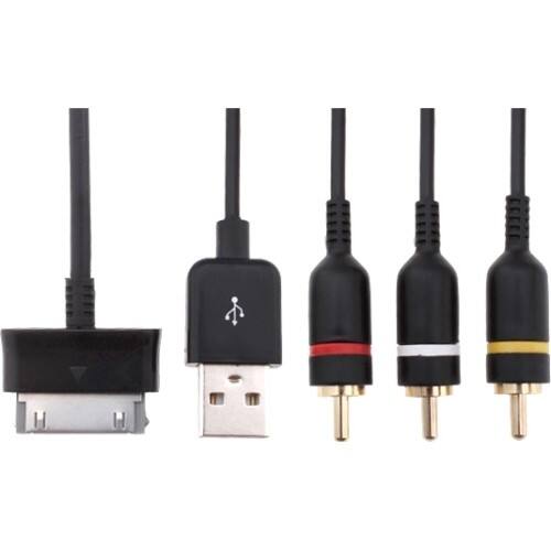 Front Standard. AGPtek - AV/Data/Charging Cable - Black.