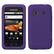 Front Standard. Fosmon - Silicone Skin Soft Case for Samsung Galaxy Prevail - Purple.