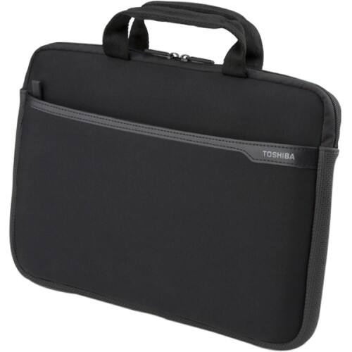 Front Standard. Toshiba - Carrying Case for 13.3" Notebook - Black.