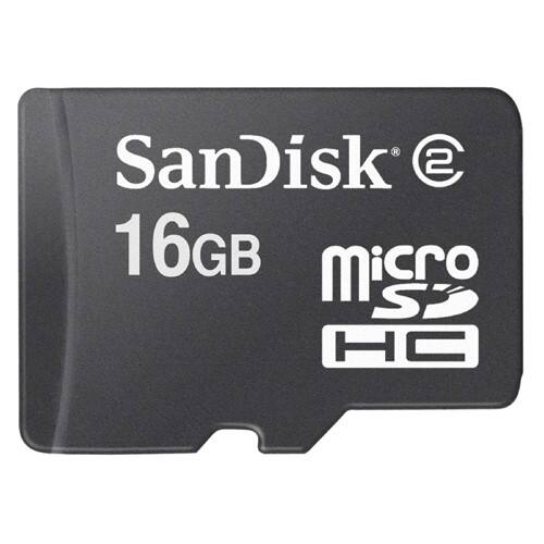 Front Standard. SanDisk - 16 GB microSD High Capacity (microSDHC) - 1 Card - Retail.