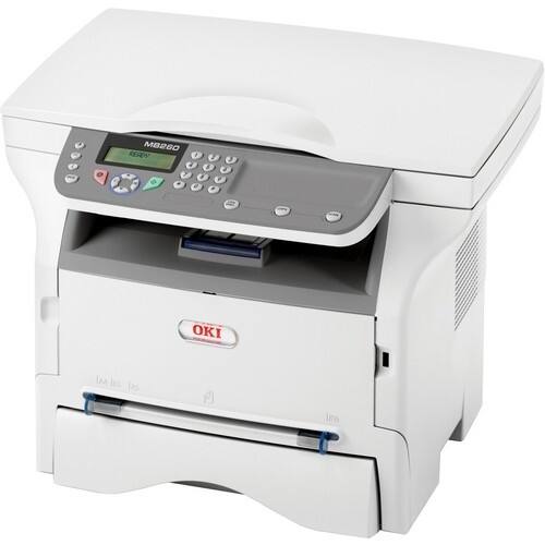 Front Standard. Oki - LED Multifunction Printer - Monochrome - Plain Paper Print - Desktop.