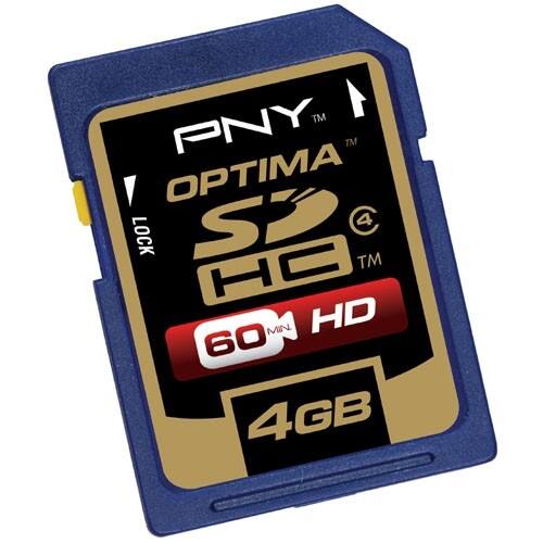 Front Standard. PNY - P-SDHC4G4-EF 4 GB Secure Digital High Capacity (SDHC) - 1 Card.