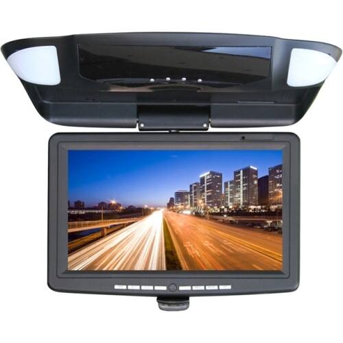 Front Standard. Bravoview - OVR-090BL 9" Active Matrix TFT LCD Car Display - Black.