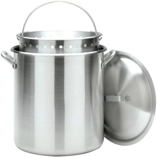 Front Standard. Bayou Classic - Aluminum Stockpot with Basket.