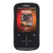 Front Large. SanDisk - Sansa Fuze SDMX20R 8 GB Flash Portable Media Player Refurbished - Black.