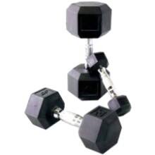 Front Large. CAP - Dumbbell - Black, Chrome.