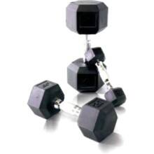 Front Large. CAP - Dumbbell - Black, Chrome.