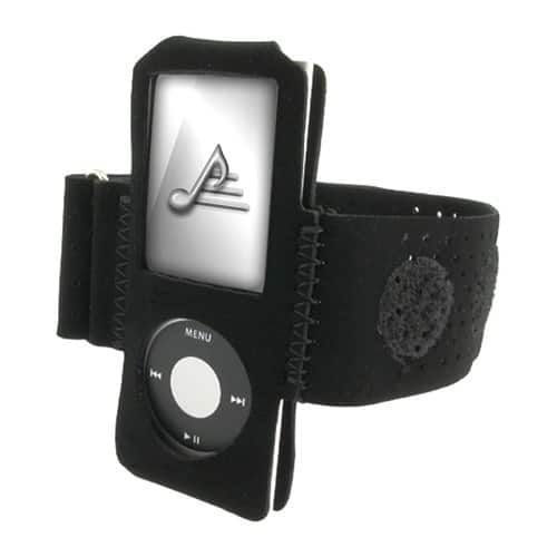 Front Standard. eForCity - Sport Armband Compatible with iPod Nano 4G - Black.