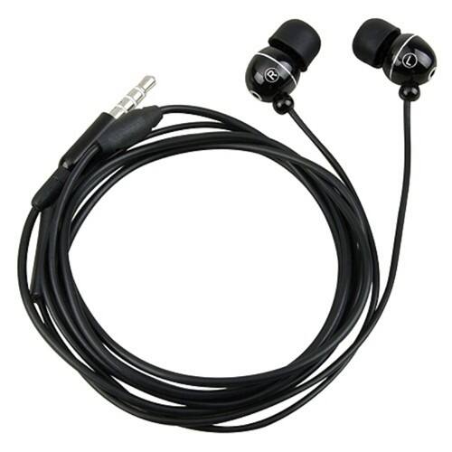 Front Standard. eForCity - Compatible With Motorola Droid X Mb810 Droid X2-Ball-Head Shape Stereo Headphone w/ Onoff Mic-3.5 Mm - Black.
