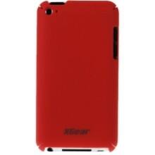 Front Large. XGear - Red Matte Plastic Scratch Resistant Case Skin for Apple iPod touch 4 - Red.