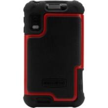 Front Large. Ballistic - Shell Gel Series Case for Motorola Atrix - Black, Red.