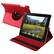 Front Standard. eForCity - 360-degree Swivel Leather Case Compatible With Apple iPad 2 - Red.