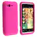 Front Standard. eForCity - Silicone Skin Case Compatible With HTC Rhyme - Hot Pink.