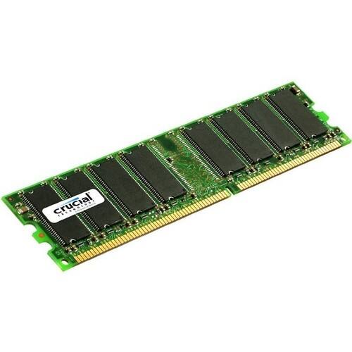 Front Standard. Crucial - 1GB DDR SDRAM Memory Module.