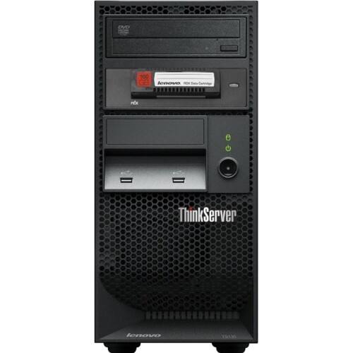 Front Standard. Lenovo - ThinkServer Tower Server - 1 x Intel Xeon E3-1245 3.30 GHz - Raven Black.