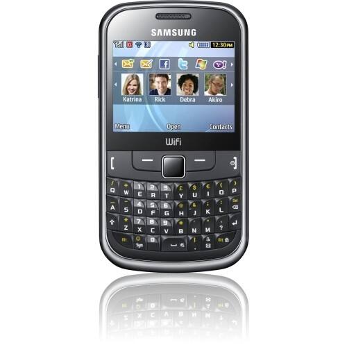 Front Standard. Samsung - Ch@t Cellular Phone 2.75G - Black.