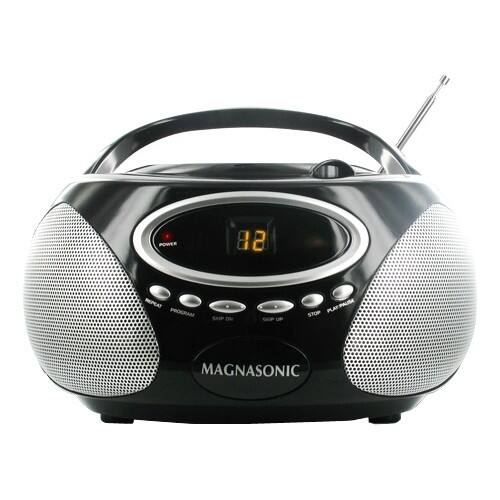 Front Standard. Magnasonic - Portable Stereo CD Player BoomBox.
