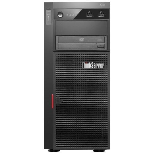 Front Standard. Lenovo - ThinkServer 5U Tower Server - 1 x Intel Xeon E3-1220 3.10 GHz - Business Black.