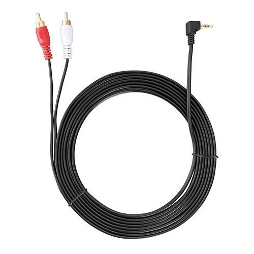 Front Standard. Ultra - Stereo Audio Cable Adapter - Black.