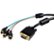 Front Large. Cables Unlimited - Component Video Cable Adapter - Black.