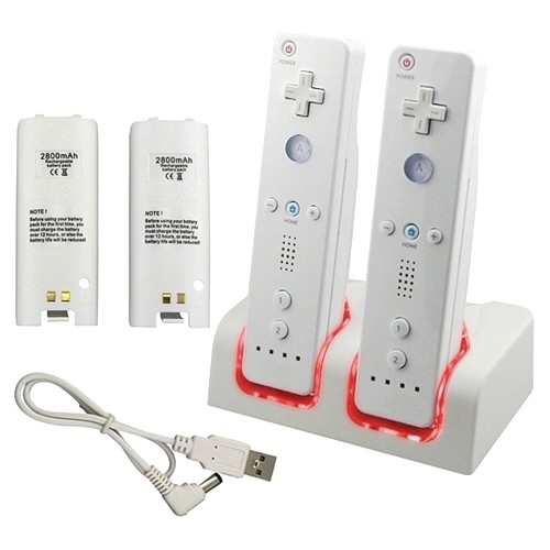 Best Buy: eForCity Compatible With Wii REMOTE DUAL TWIN CHARGING CHARGER  DOCK STATION