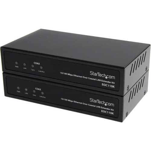 Front Standard. Startech - 10/100 Mbps Ethernet Over Coaxial LAN Extender Kit - 2.4km.