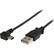 Front Standard. Startech - 3 ft Mini USB Cable - A to Right Angle Mini B - Black.