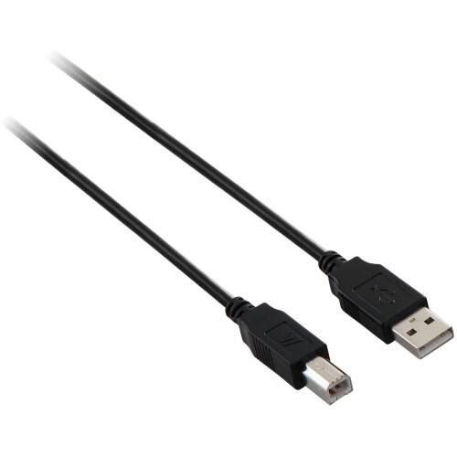 Front Standard. V7 - USB 2.0 Cable - Black.