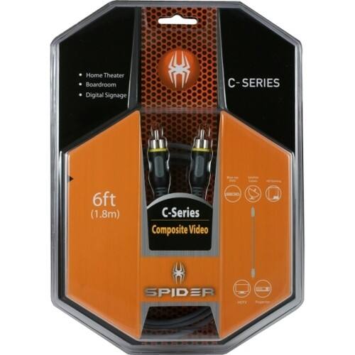 Front Standard. Spider - Composite Video Cable - Black.