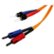 Front Large. C2G - Duplex Fiber Optic Patch Cable - Orange.