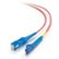 Front Large. C2G - Fiber Optic Patch Cable - Red.