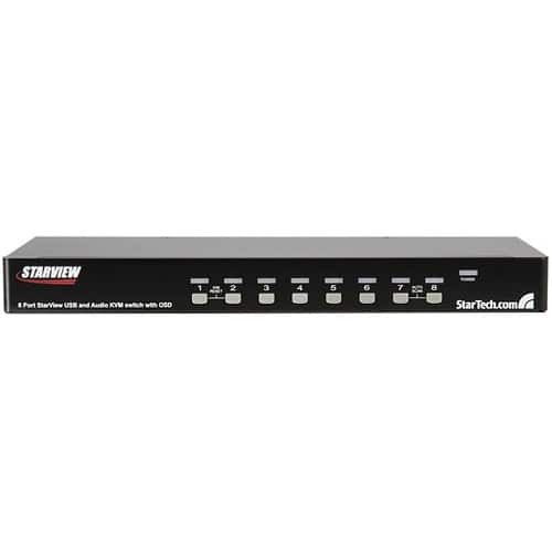 Front Standard. Startech - 8-Port Rack Mount USB VGA KVM Switch with Audio.