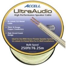 Front Large. Accell - UltraAudio Speaker Cable - White.