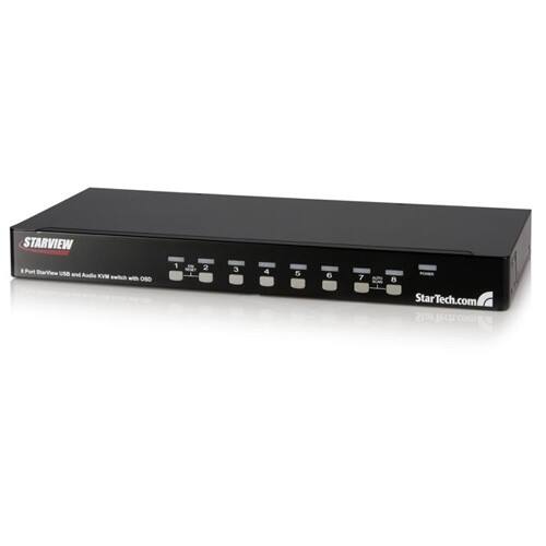 Front Standard. Startech - 8 Port Rack Mount USB VGA KVM Switch w/ Audio.