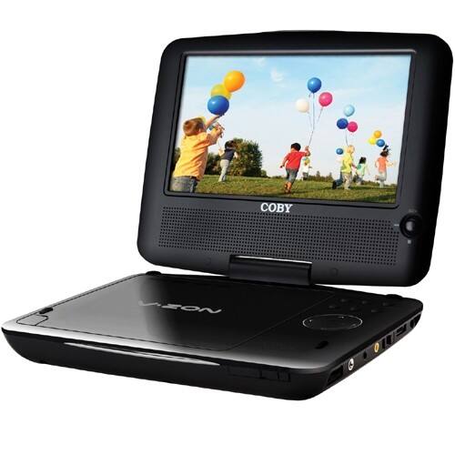 Front Standard. Coby - Portable DVD Player - 7" Display.