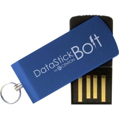 Front Standard. Centon - DataStick Bolt 16GBDSB-BLUE 16 GB USB 2.0 Flash Drive.