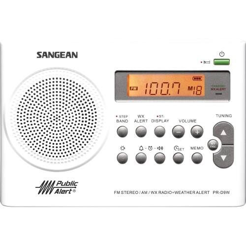 Front Standard. Sangean - PR-D9W Radio Tuner.