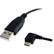Front Standard. Startech - 3 ft Micro USB Cable - A to Left Angle Micro B - Black.